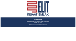 Desktop Screenshot of elitinsaat.com.tr
